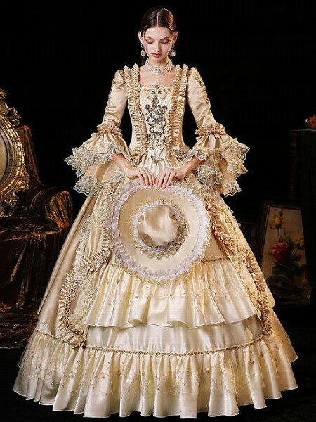 レディースドレス 誕生日 舞台ドレス レディースのお茶会の公演服 誕生日のドレス ヨーロッパ宮廷の公..