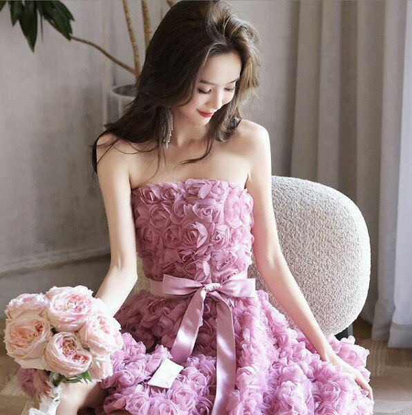 ウエディングドレス パーティードレス 二次会 結婚式 ブライドメイドドレス イブニングドレス 花嫁介添人