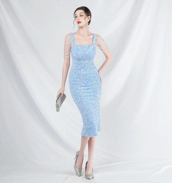 31827#ブライズメイド/花嫁/プリンセスドレス/パーティードレス/ウエディング/結婚式 イブニングドレス