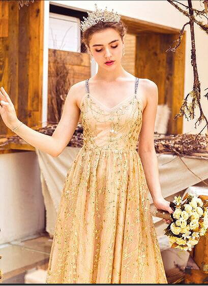 ウエディングドレス パーティードレス二次会 結婚式 披露宴 司会者 舞台衣装 イブニングドレス ロング