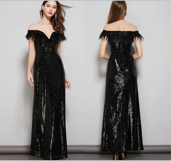 宴会ドレスパーティードレス二次会 結婚式 披露宴 司会者 舞台衣装 イブニングドレス モデレータ