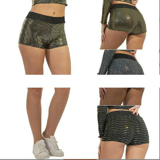 ダンサー必見!スパンコールパンツ ホットパンツ ダンスパンツ JAZZ パーティー カジュアルパンツ