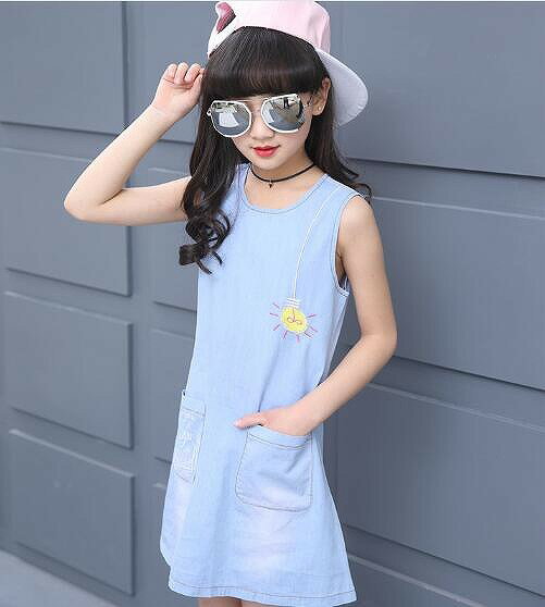 おしゃれな子供服子供用女児デニムキ...