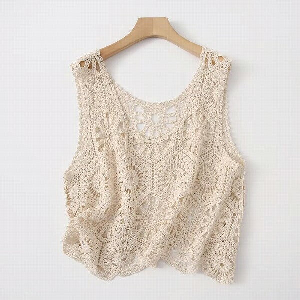 【 新作】レディース レースデザインベスト可愛い