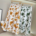 【新作】花柄デザインスカートカジュアルレディースファンションゆったり