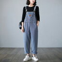 【新作】サロペット ボトムス カジュアル ワイドパンツ 体型カバー