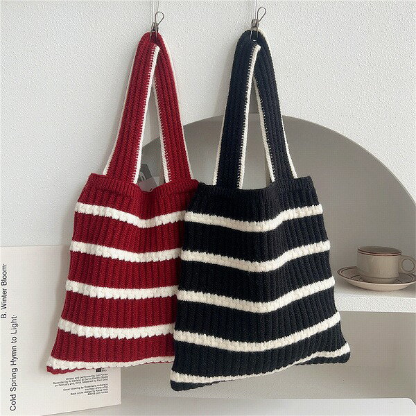 【秋冬新作】ストライプバッグカジュアル ファンションバック(4)