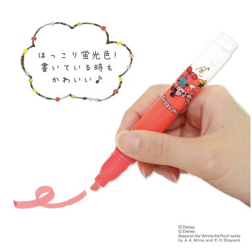送料無料【Shop kobaru 限定販売】 フローティングハイライター/ ディズニー5本セットミッキー&ミニー 蛍光チェリーレッド 蛍光ペン/大容量蛍光マーカー