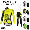 サイクルジャージ 上下セット 長袖ウエア ビブパンツ サイクリング用 ロードバイク ウェア 自転車ウェア 夏用サイクルジャージ 長袖 サイクルウエア ビブパンツ...