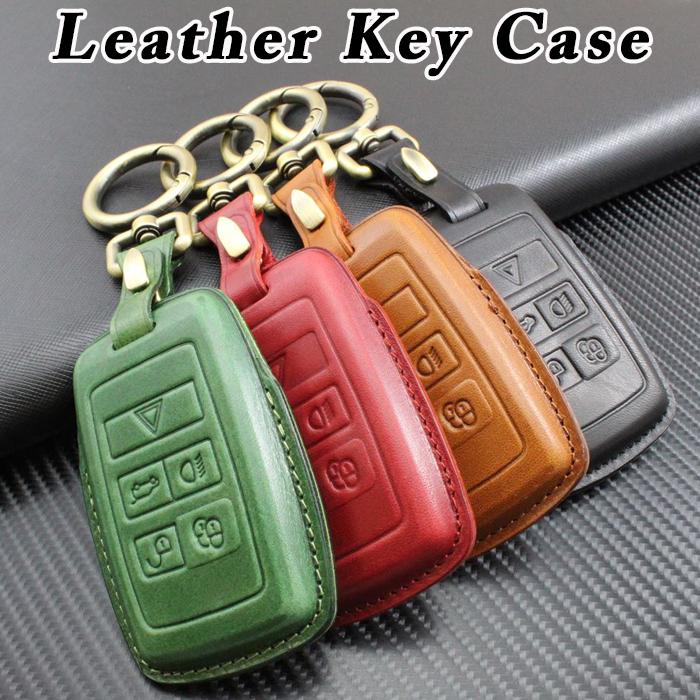 【100円～1000円OFFクーポン配布中】【送料無料】ランドローバー ジャガー 本革 レザー キーケース キーカバー レンジローバー イヴォーグ ディスカバリー F-PACE など 本皮 キーホルダー キーレス アクセサリー