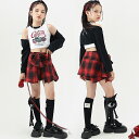 キッズダンス衣装 ヒップホップ キッズ ダンス 女の子 衣装 肌見え へそ出し スカート 子供服 かっこいい 演出服 舞台服 HIPHOP 子供ジャージ ステー...