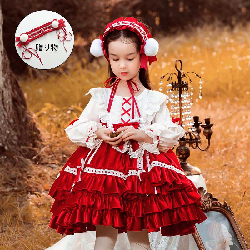 ロリータワンピース ドレス 子供 女の子 プリンセスドレス ワンピース 子供 女の子 プリンセス ドレス キッズ フォーマル 祝い コスプレ コスチューム ロリ...
