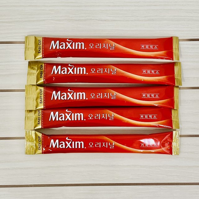 韓国食品 飲料 【東西】トンソ Maxim(マキシム) コーヒー ★赤色パッケージ★ オリジナル 5本セット 甘い 粉末スティック 簡単