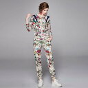 セットアップ レディース パジャマ ルームウェア ジャンプスーツ パンツ ジャケット 2点セット 大人可愛い 個性的 カジュアル 袖あり 長袖 春 夏 秋 冬 ...