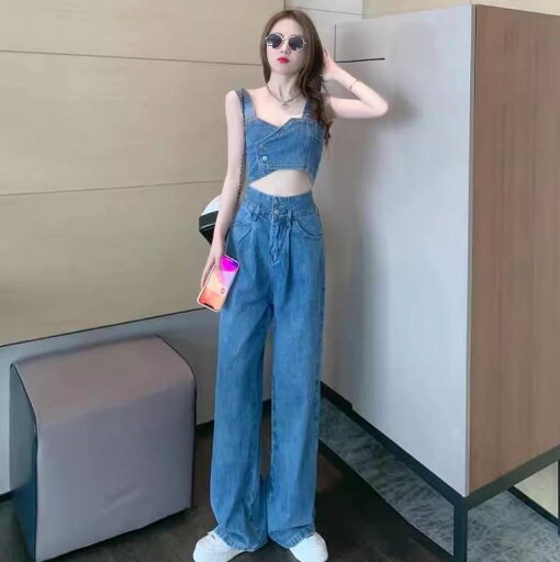 セットアップ Gパン デニムパンツ タンクトップ ショート ロング 丈長 フルレングス 袖なし ノースリーブ ストレート 背中開き ストリート バックコンシャス ハイウエスト アメカジ ギャザー デニム ブルーデニム 伸縮性 大人可愛い おしゃれ かっこいい レトロ こなれ感 セットアップ Gパン デニムパンツ タンクトップ ショート ロング 丈長 フルレングス 袖なし ノースリーブ ストレート 背中開き ストリート バックコンシャス ハイウエスト アメカジ ギャザー デニム ブルーデニム 伸縮性 大人可愛い おしゃれ かっこいい レトロ こなれ感