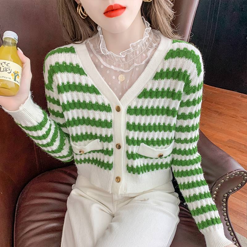 トップスレディースニットカーディガ...