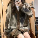 トップス カーディガン レディース 長袖 Vネック ミディアム丈 前開き ボタン 大人可愛い きれいめ シンプル 上品 おしゃれ カジュアル こなれ感 個性的 ...