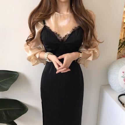 ブラウスキャミソールワンピース2点...