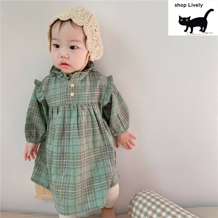 キッズ かわいい ワンピース ベビー服 80 90サイズ ベビーウェア 幼児服 秋冬 冬 子供服 春・秋・冬服 女の子 キッズ 幼児 チェック柄