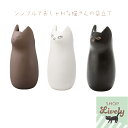 「ねこと傘立て、玄関のハーモニー。」 &#128062;&#127746;傘立て カサタテ シンプル アンブレラスタンド 傘入れ 玄関 スッキリ かさ 収納 陶器 マット コンパクト スリム ねこ 猫 かわいい フラワーベース ポスター収納 室内 室外 ホワイト ブラック ブラウン