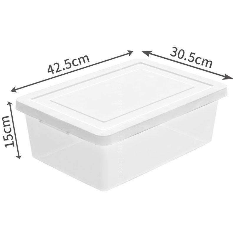 500円OFFクーポン 収納ケース 幅42.5x奥行30.5x高さ15cm フタ付き プラスチック 収納ボックス クローゼット収納 ふた付き 収納 靴箱 靴収納 ケース ボックス キッチンストッカー ストッカー 取っ手付き キッチン収納 おしゃれ 卓上収納 収納用品 多機能 整理整頓 [3]
