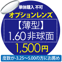 ゲリラP10倍！  オプションレンズ 1.60非球面　1500円用