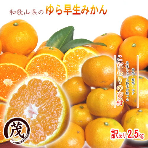 ★速攻出荷★ みかん 訳あり 和歌山生まれの極上みかん ゆら早生 みかん 2.5kg【22個〜33個前後入り ※サイズ混合】 ご家庭用 送料無料 (一部地域除く...