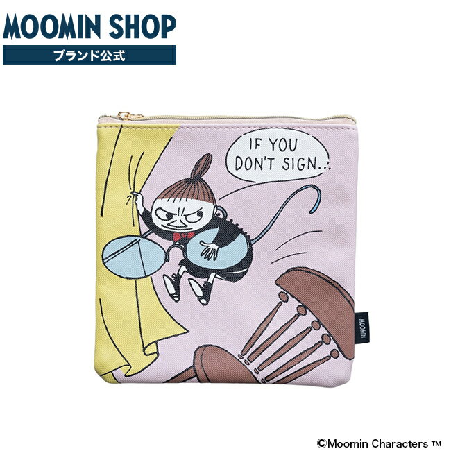 MOOMIN COMIC COLOR フラットポーチ ピンクベージュ