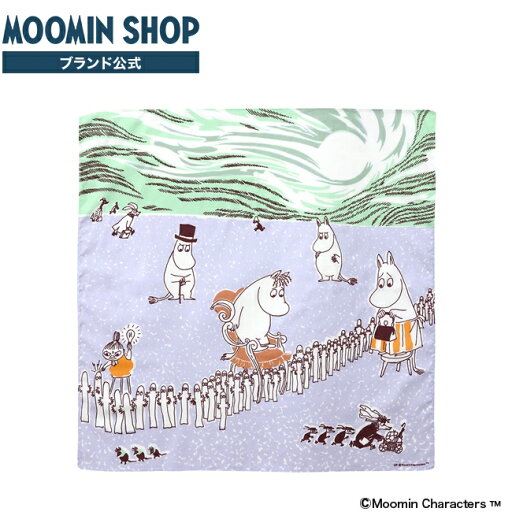 MOOMIN TRIBUTE WORKS ハンカチ 6月の行進 パープル MOOMIN TRIBUTE WORKS ハンカチ 6月の行進 パープル