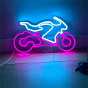 【ポイント 5倍UP !】ネオンサイン オートバイ USB給電 LEDネオンライト 40CM*23CM 壁掛け ネオン看板 Motorcycle店飾り ネオンサ...