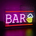 【ポイント 5倍UP !】ネオンサイン 「BAR」壁掛け USB給電 NEON SIGN ネオン管 バーLED 広告用 看板 ディスプレイ 居酒屋 カフェ 喫茶...