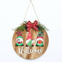 製品情報 【幸運をお祈りしています】クリスマスリースには、魔よけと、豊作をお願うという意味があると言われています。直径30mのクリスマスリースです、クリスマスリースの英語の単語「Welcome」は、非常に人気のある顔のないサンタクロースのパターンと組み合わされています、ドアや玄関先に飾って、クリスマスシーズンにお客様を最初にお出迎えする主役です。環境にやさしい木材、長い時間を保つことができます。 【完璧な贈り物】友達の新しい店が開いている場合は、この花輪を贈って幸運をもたらすことができます。このクリスマスリースは、隣人や友人を歓迎するために、ドアや窓を飾ることもできます！長い間、人々は花輪のドアプレートが幸福と幸運をもたらすと信じてきました。親戚やお友達へのプレゼントにもオススメ！クリスマスの飾り付けが好きな人やもう少しユニークなものを探している人にぴったりです！お友達やご家族へのプレゼントとしてもお使いいただけます。 【素敵な装飾】一年中お使いいただけ、秋、冬、春、夏に最適な装飾。使いやすい、屋内外に吊るすことができます。