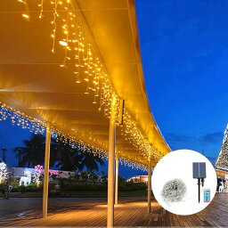 ソーラーライト イルミネーション 屋外 ソーラー LED 128電球 3m IP65防水 リモコン付属 タイマー機能付き 自動点灯 ソーラーイルミネーション ガーデンライト 屋外用 家 ガーデン 玄関 おしゃれ ツリー 飾り付け 18650リチウムイオンバッテリ 送料無料