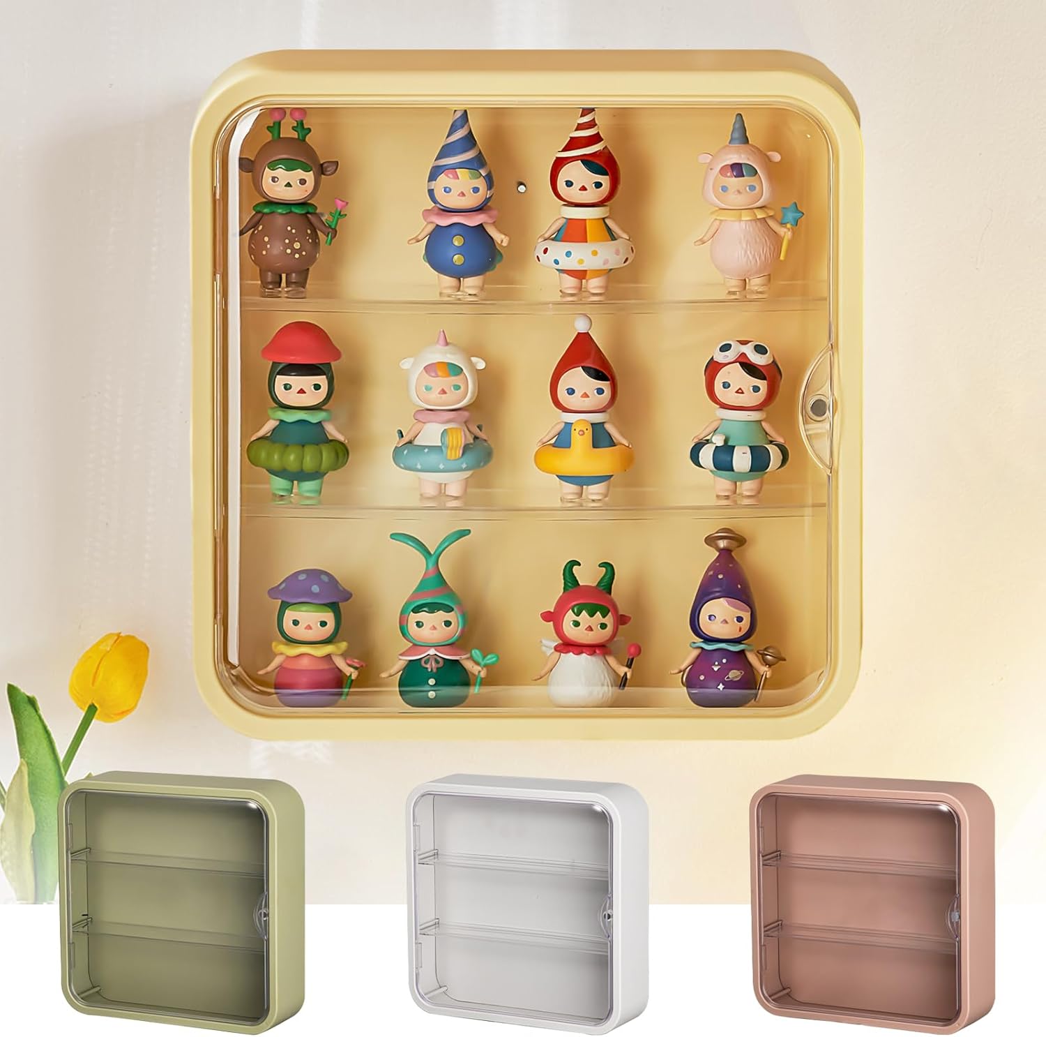 「10％OFFクーポン配布中」コレクションケース 卓上 3段 透明扉 壁掛け フィギュアケース フィギュア ..