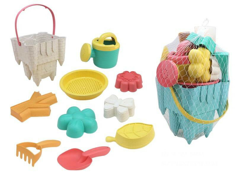 幼児用ビーチおもちゃ、16.5*16.5*28cmビーチサンドプレイエストセット、砂シャベルツールキット、3歳以上の子供用砂場おもちゃ、ビーチ用旅行砂おもちゃ、...