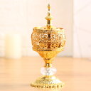 アラビア香炉黄金鉄香ホルダー卓上飾り乳香樹脂香炉新築祝いギフトためウードおスティック