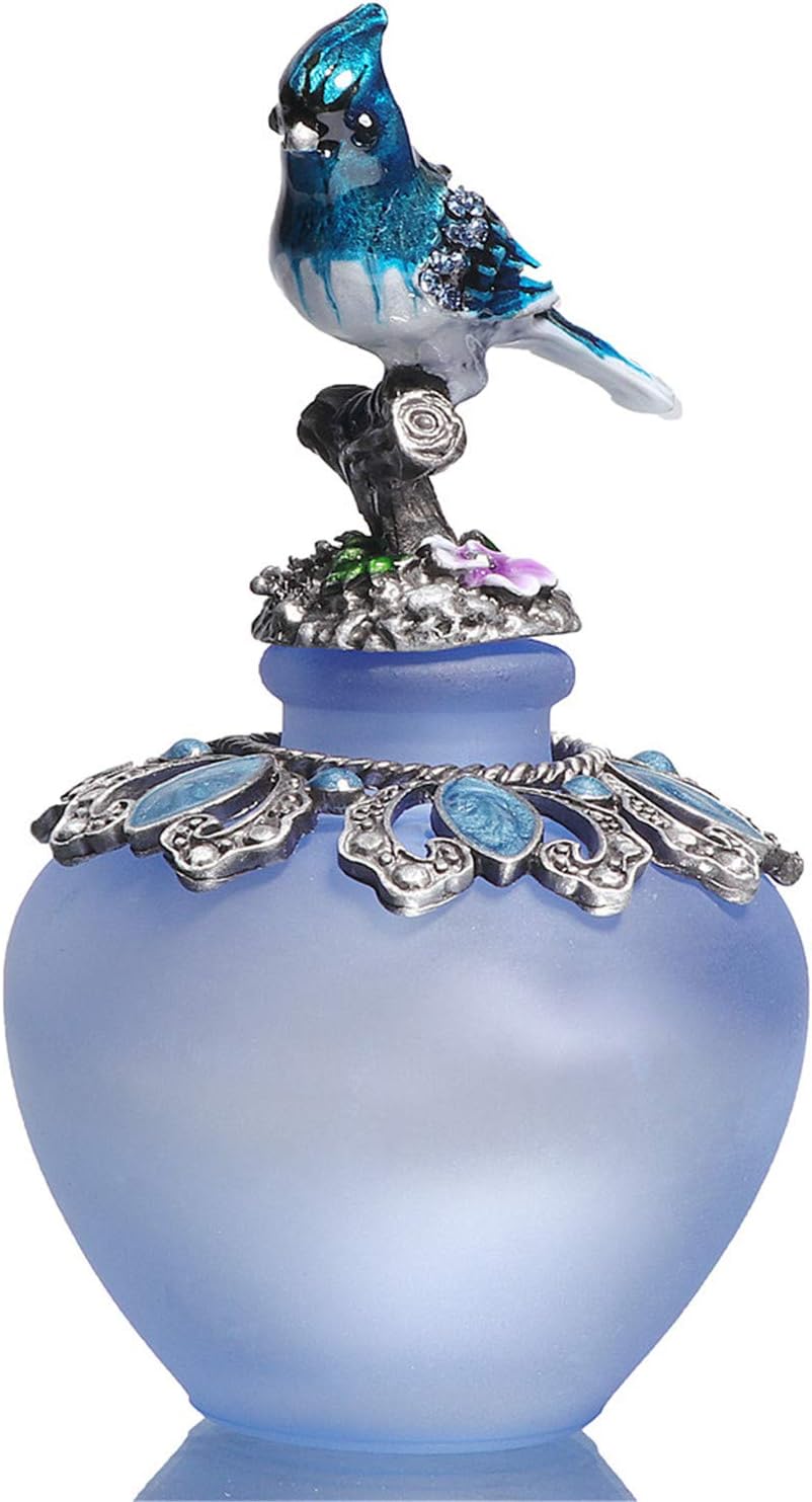 青い鳥クリスタル復古香水瓶 レトロボトル 復古精油瓶 インテりア コレクション置物 装飾品 プレゼント40ml