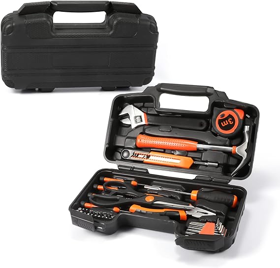 工具セット 40点組 ホームツールセット 家庭修理 DIYセット 家具組み立て 作業工具セット 修理道具セット バイク/自転車修理 メンテナンス用 巻尺付き 収納ケース付き 家庭用 携帯用