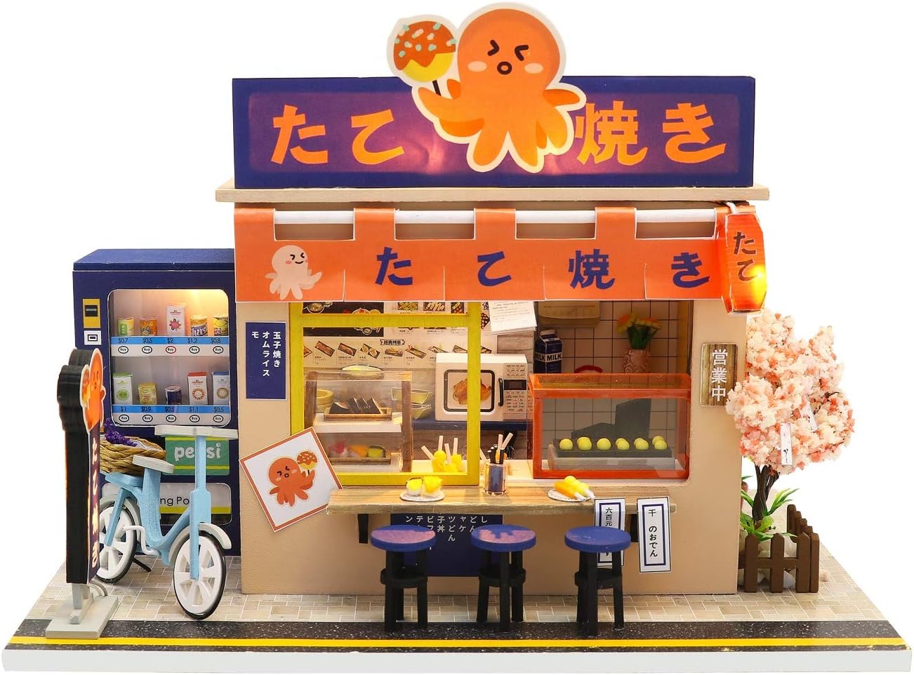 ドールハウス 手作りキット セット ミニチュア 3Dパズル ミニチュア DIY おもちゃ ガーデン 知育玩具 LED付き
