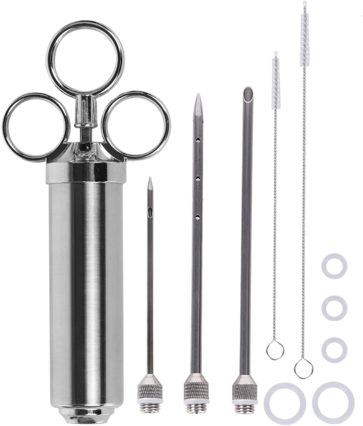 肉インジェクター ステンレススチール 肉インジェクター シリンジ 味 インジェクター 食品インジェクタ..