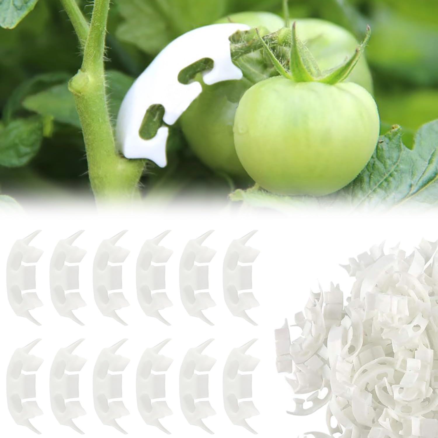 100個セット 植物 曲げ クリップ 園芸支柱 植物支柱 果物 花茎 観葉植物 支柱棚 園芸便利クリップ 固定..