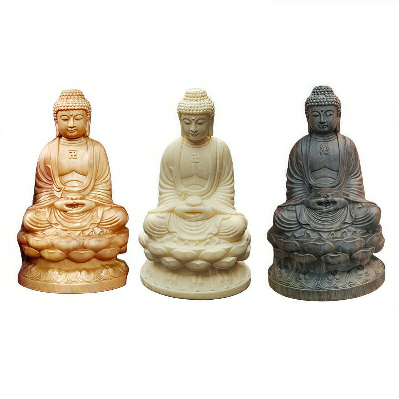仏像 木彫 仏像彫刻 フィギュア 8cm 座禅 蓮華座 お釈迦様 ブッダ 西方三聖塔 如来仏 台座 木彫り 仏具 禅インテリア ミニ仏像 かわいい オブジェ コンパクト 父の日 母の日 誕生日プレゼント 敬老の日 置物 家庭供養 工芸品 車内置物 手持ち 敬老の日