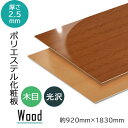 ポリエステル化粧合板 艶あり 木目 光沢 3尺x6尺x2.5mm 化粧板 化粧べニア 化粧ベニヤ 合板 ポリ合板 3×6 樹脂化粧合板 壁材 家具材 表面材