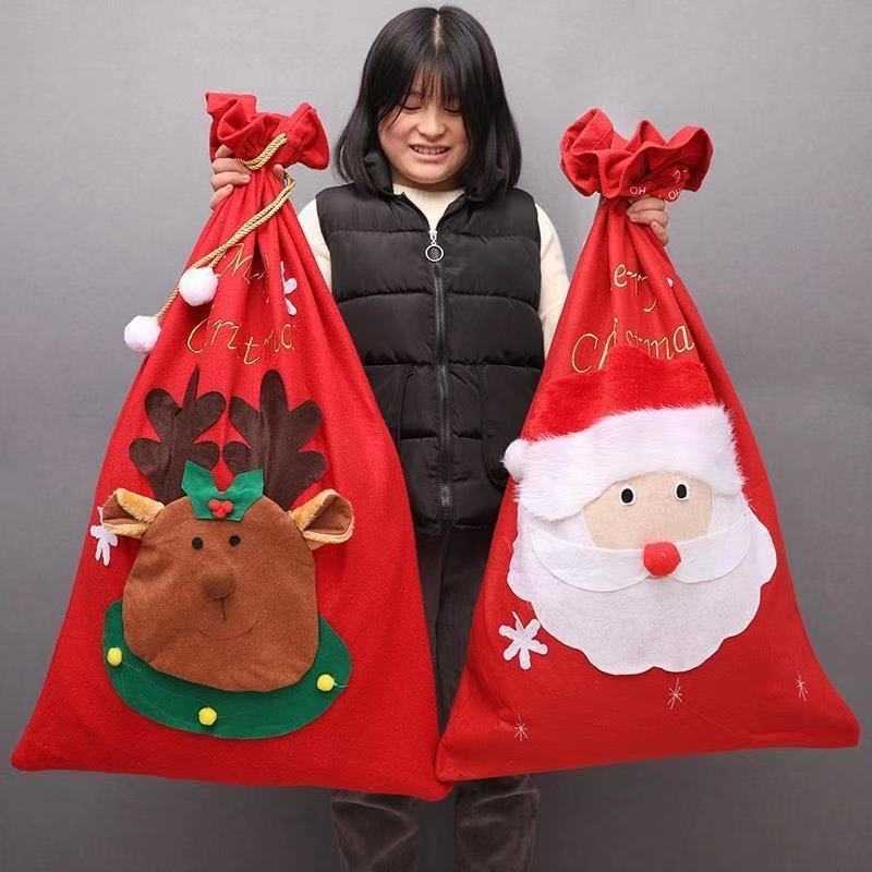クリスマス ラッピング袋 サンタのプレゼント袋 クリスマス 袋 クリスマス飾り サンタクロース クリスマスプレゼント袋 大きめ ギフト袋 贈り物 収納 プレゼント用 かわいい 折り畳み