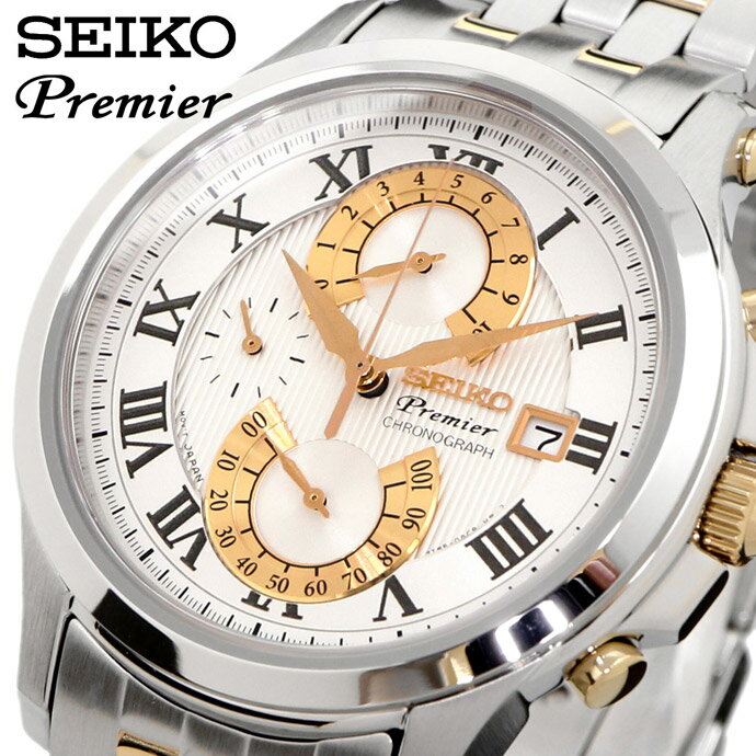 SEIKO 腕時計 セイコー 時計 ウォッチ Premier プルミエ クロノグラフ 10気圧防水 ビジネス フォーマル メンズ SPC068P1 並行輸入品