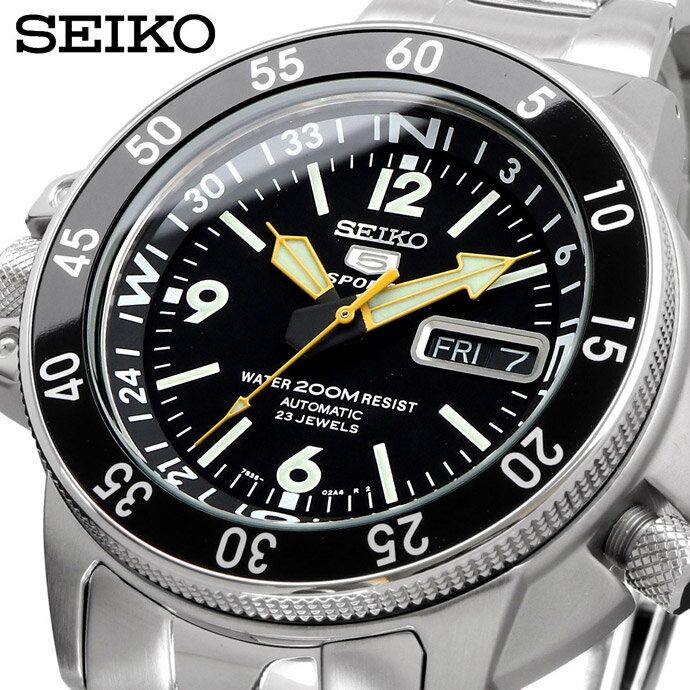 ファイブスポーツ 【お買い物マラソン期間限定!! 店内ポイント最大60倍!!】 SEIKO 腕時計 セイコー 時計 ウォッチ セイコーファイブスポーツ 自動巻き ブラックアトラス 200M メンズ SKZ211K1 [並行輸入品]