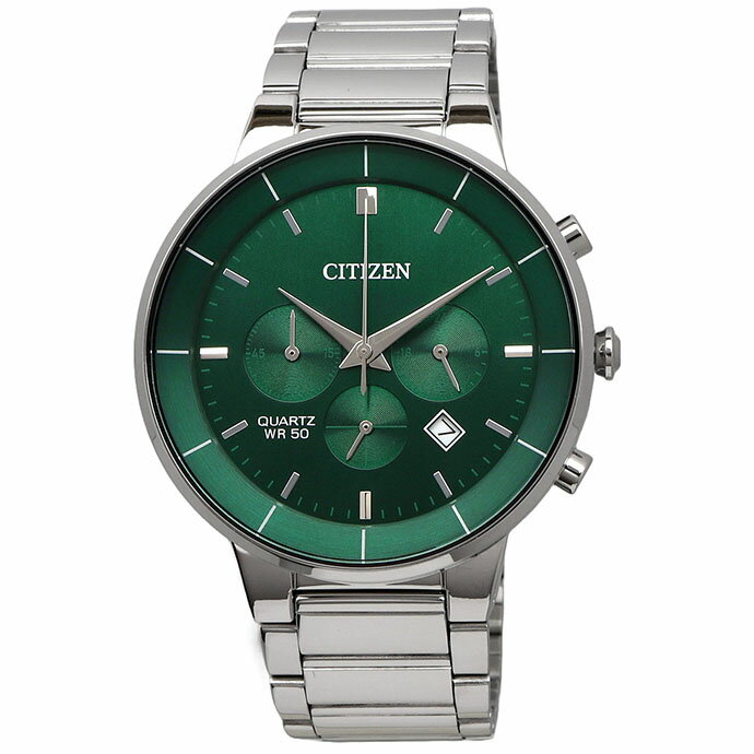 CITIZEN 腕時計 ズシチン 時計 ウォッチ クロノグラフ クオーツ メンズ グリーン シルバー 海外モデル AN8220-52X [並行輸入品]