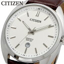 CITIZEN 腕時計 シチズン 時計 ウォッチ ビジネス カジュアル クォーツ ホワイトダイヤル レザーバンド メンズ BI5090-09A [並行輸入品]