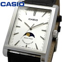 CASIO 腕時計 カシオ 時計 ウォッチ チープカシオ チプカシ ムーンフェイズ Moon phase アナログ レザーバンド シルバー メンズ MTP-M105L-7AV 