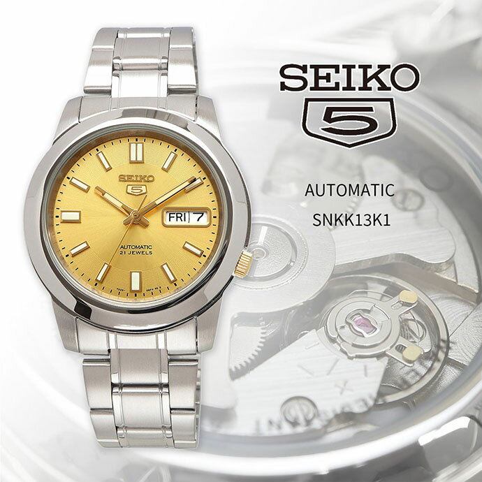 【お買い物マラソン限定!!当店ポイントUP中!!】 SEIKO 腕時計 セイコー 時計 ウォッチ セイコー5 自動巻き ビジネス カジュアル メンズ SNKK13K1 海外モデル [並行輸入品]